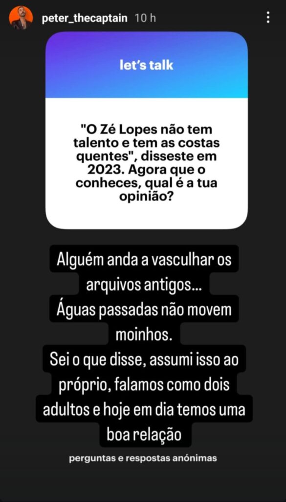 Pedro Capitão confrontado com opinião polémica sobre Zé Lopes