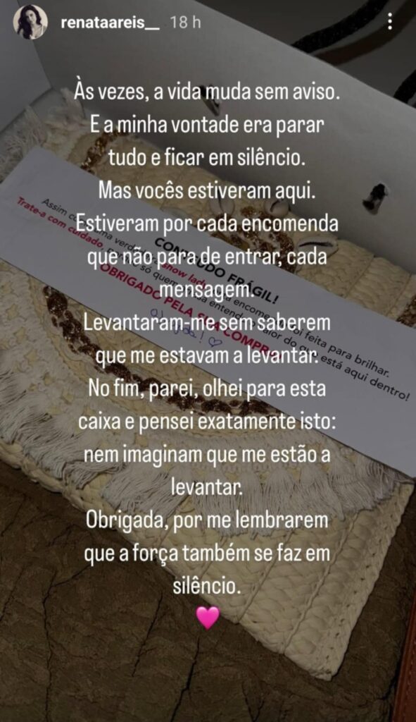 Separada de Maycon Douglas, Renata Reis desabafa: "Às vezes, a vida muda sem aviso"