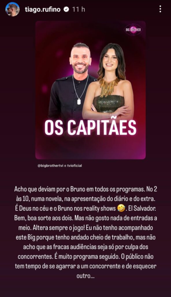 Bruno Savate convocado para o "Big Brother 2025". Ex-concorrente atira: "É Deus no céu e o Bruno nos reality shows"