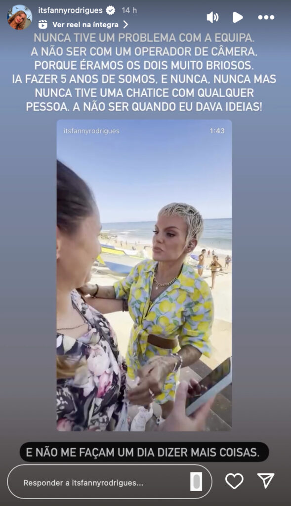 Fanny Rodrigues dá murro na mesa: “Não me façam dizer mais coisas”