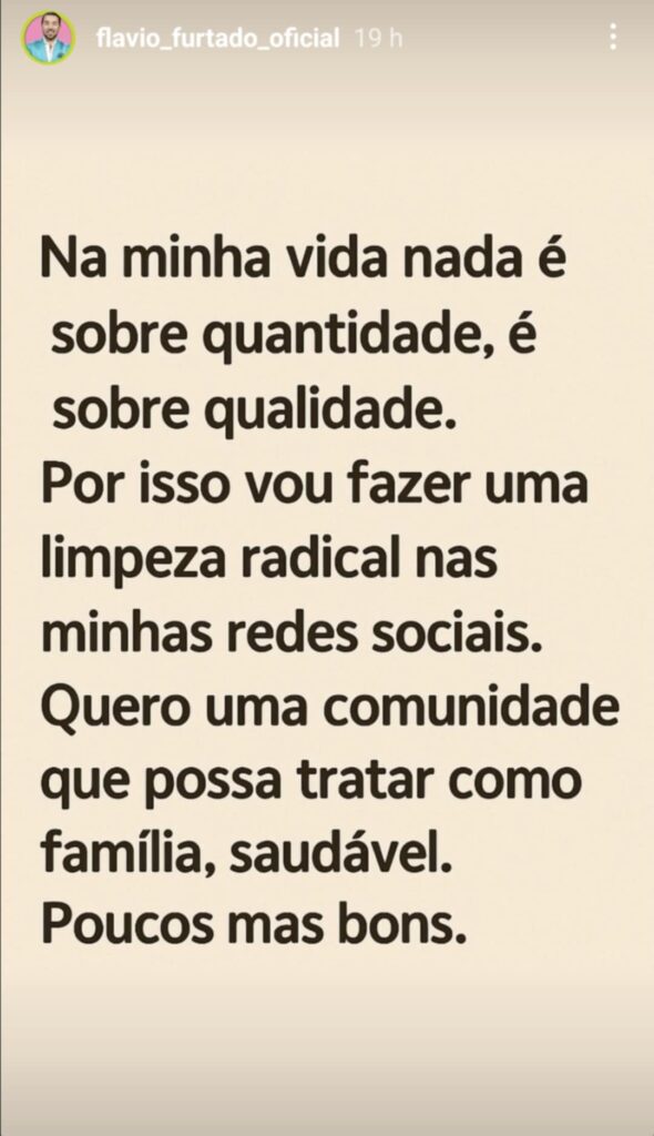 Flávio Furtado faz ‘limpeza’ nas redes sociais e processa mais de 100 pessoas