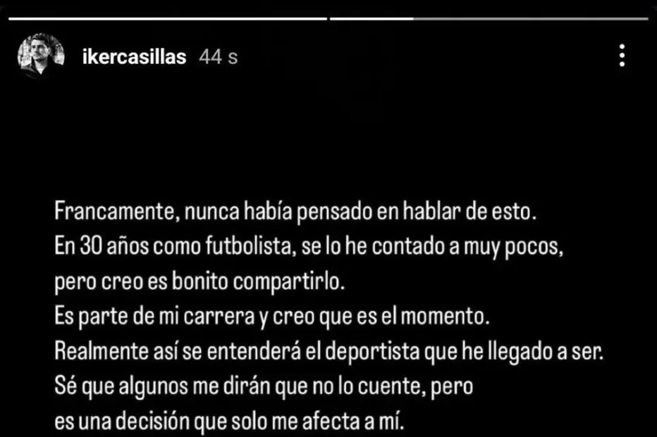 Iker Casillas - A misteriosa mensagem do antigo guarda-redes do FC Porto