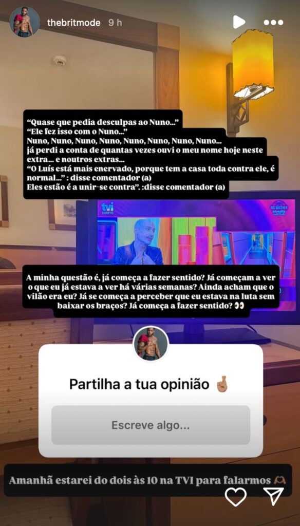Big Brother 2025. Nuno Brito deixa recado: "Ainda acham que o vilão era eu?"