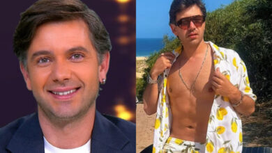 Ricardo Azedo - comentador do “Noite das Estrelas” mostra-se em tronco nu após cirurgia estética