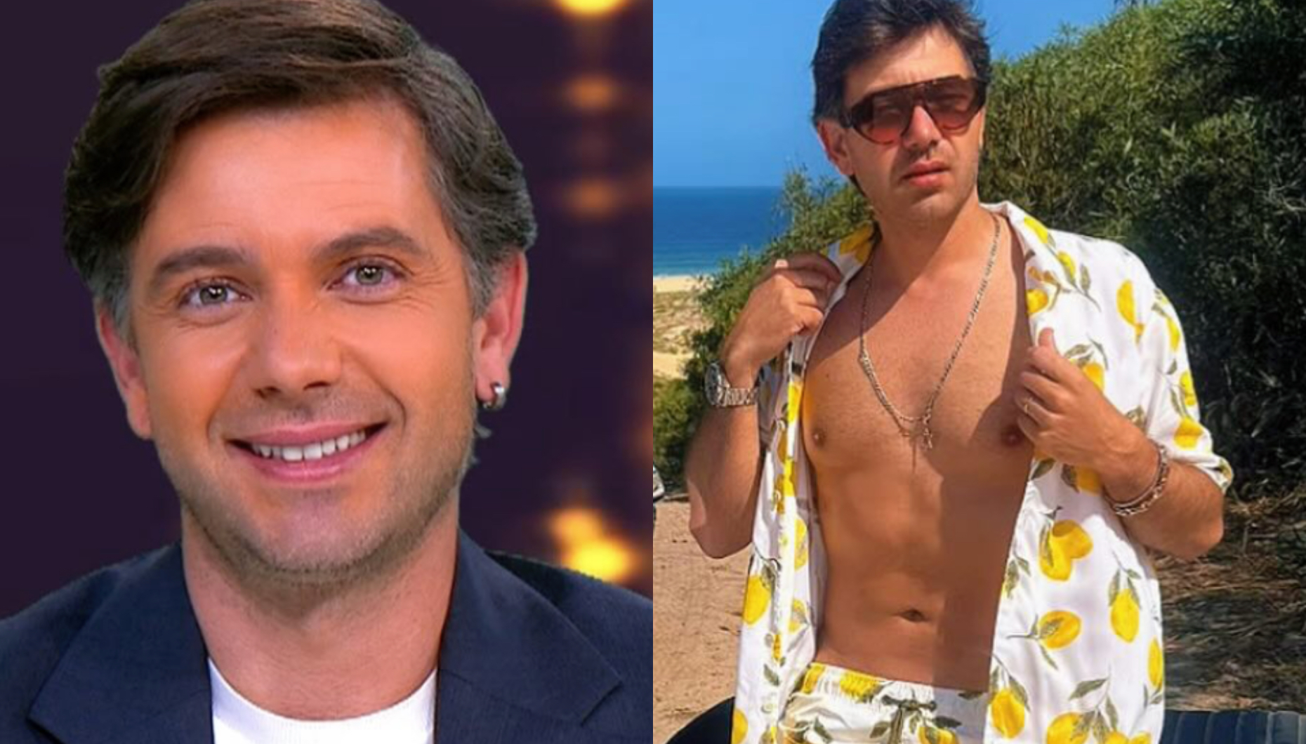 Ricardo Azedo - comentador do “Noite das Estrelas” mostra-se em tronco nu após cirurgia estética