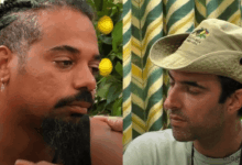 Fábio Paim amocionado com palavras de Viriato Quintela após falar em 'desistir' do Big Brother