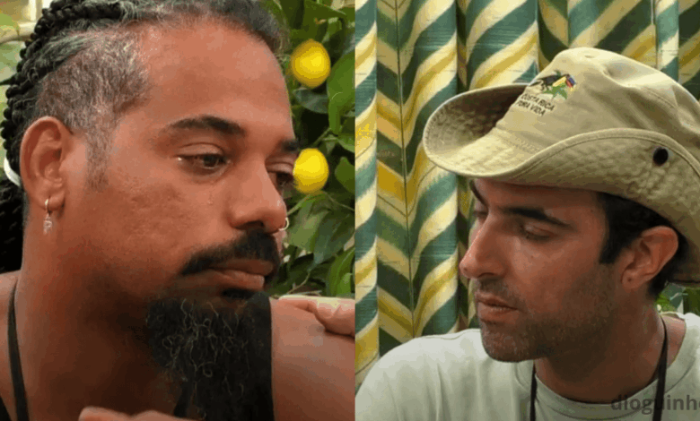 Fábio Paim amocionado com palavras de Viriato Quintela após falar em 'desistir' do Big Brother