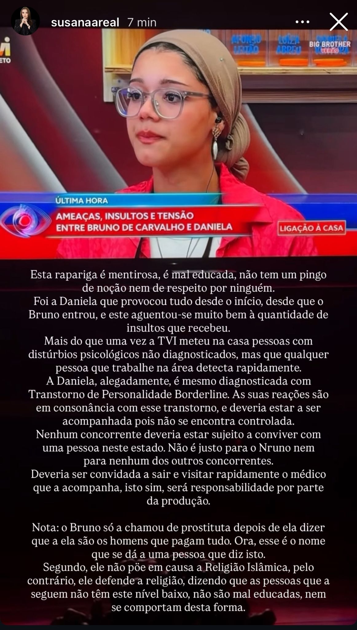 Susana Areal acusa TVI de colocar pessoas com distúrbios psicológicos não diagnosticados no programa