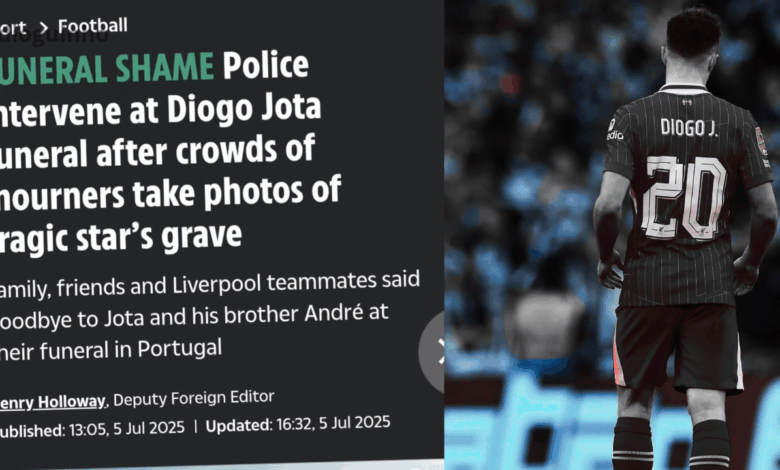 "Dá-me um nojo profundo". Após o funeral de Diogo Jota vão todos tirar fotos ao tumulo. Polícia chamada ao local