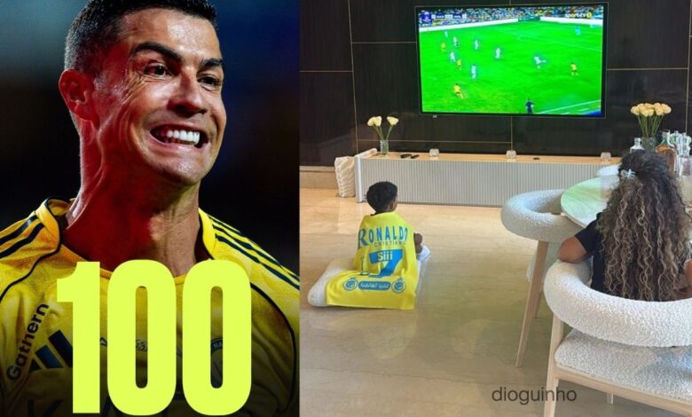 Cristiano Ronaldo faz história: 100 golos pelo Al-Nassr! Georgina Rodríguez e os filhos celebram