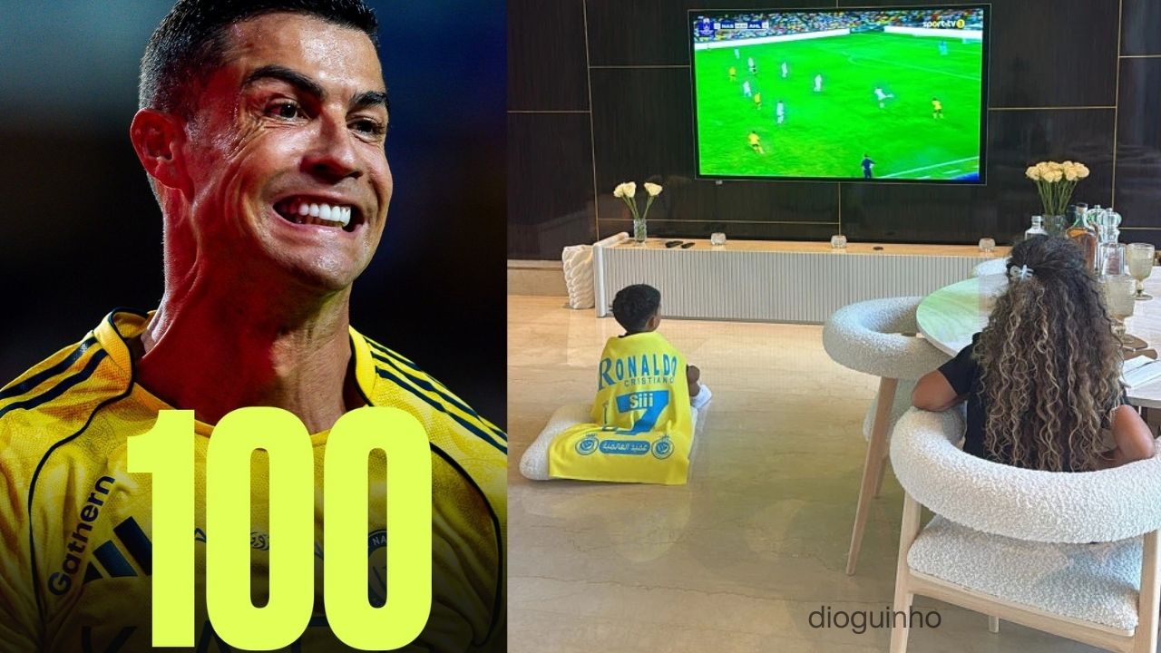 Cristiano Ronaldo faz história: 100 golos pelo Al-Nassr! Georgina Rodríguez e os filhos celebram