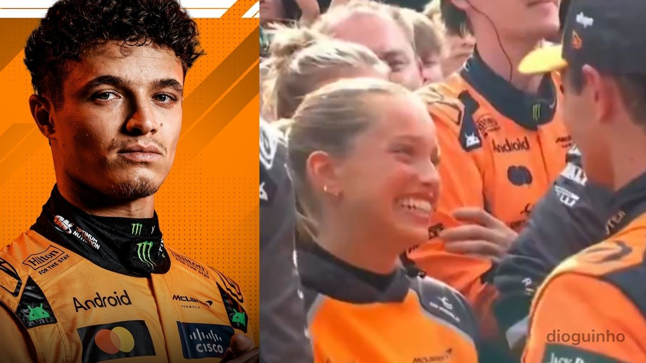 F1: Lando Norris vence na Hungria e beijo de Margarida Corceiro no parque fechado vira sensação nas redes sociais