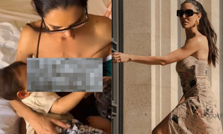 “Irmãos de leite”: Kelly Baron amamenta filho e primo em registro comovente
