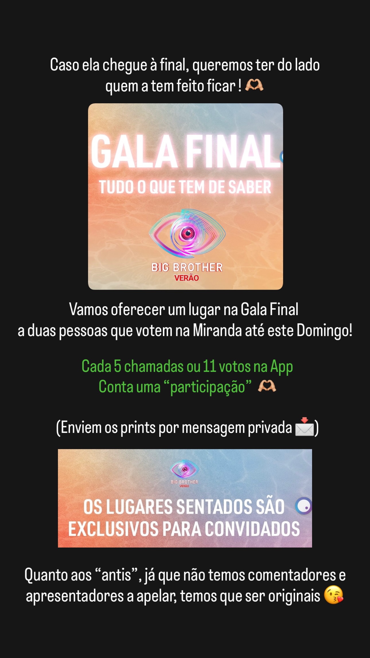 Sérgio Duarte oferece lugar na gala final a quem votar na amiga Catarina Miranda