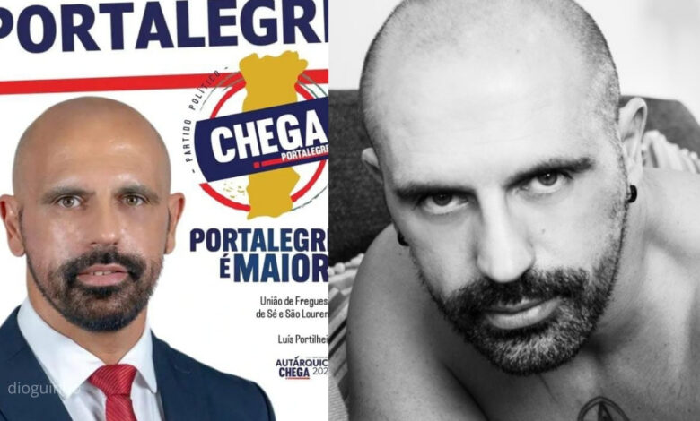 Candidato do Chega a freguesia de Portalegre em sessão erótica com outro homem