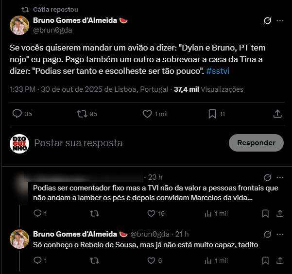 Ex-Big Brother «revoltado» ataca Cristina Ferreira sem só