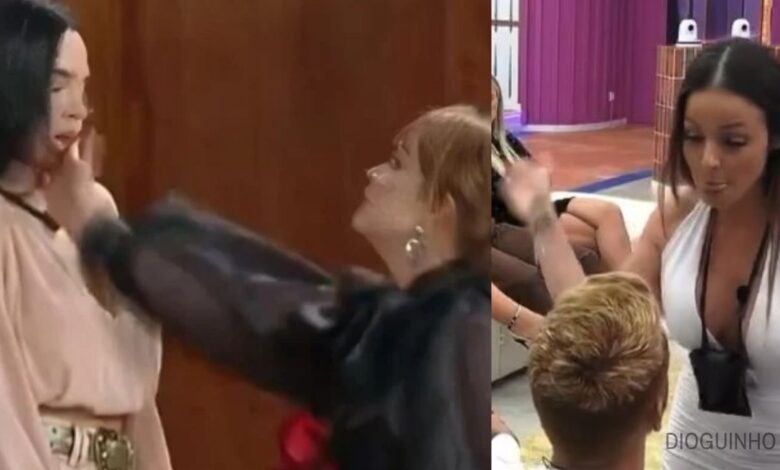Agressão no reality show no Brasil ao mesmo tempo que a Vera agrediu o Dylan