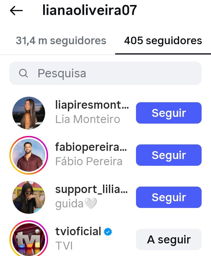 A fila andou! Liliana já segue o Instagram de Fábio... E Zé "curte" futebol ao pôr do sol