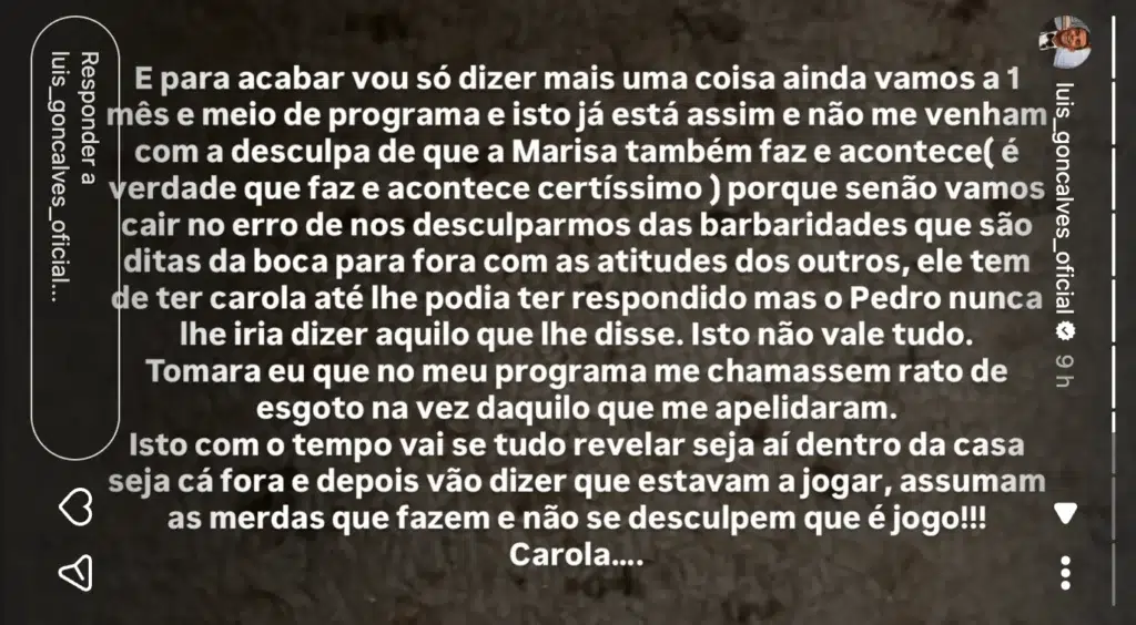 Marisa e Pedro Jorge podem levar já com um “passaporte para casa”, diz Luís Gonçalves Marisa e Pedro Jorge podem levar já com um “passaporte para casa”, diz Luís Gonçalves