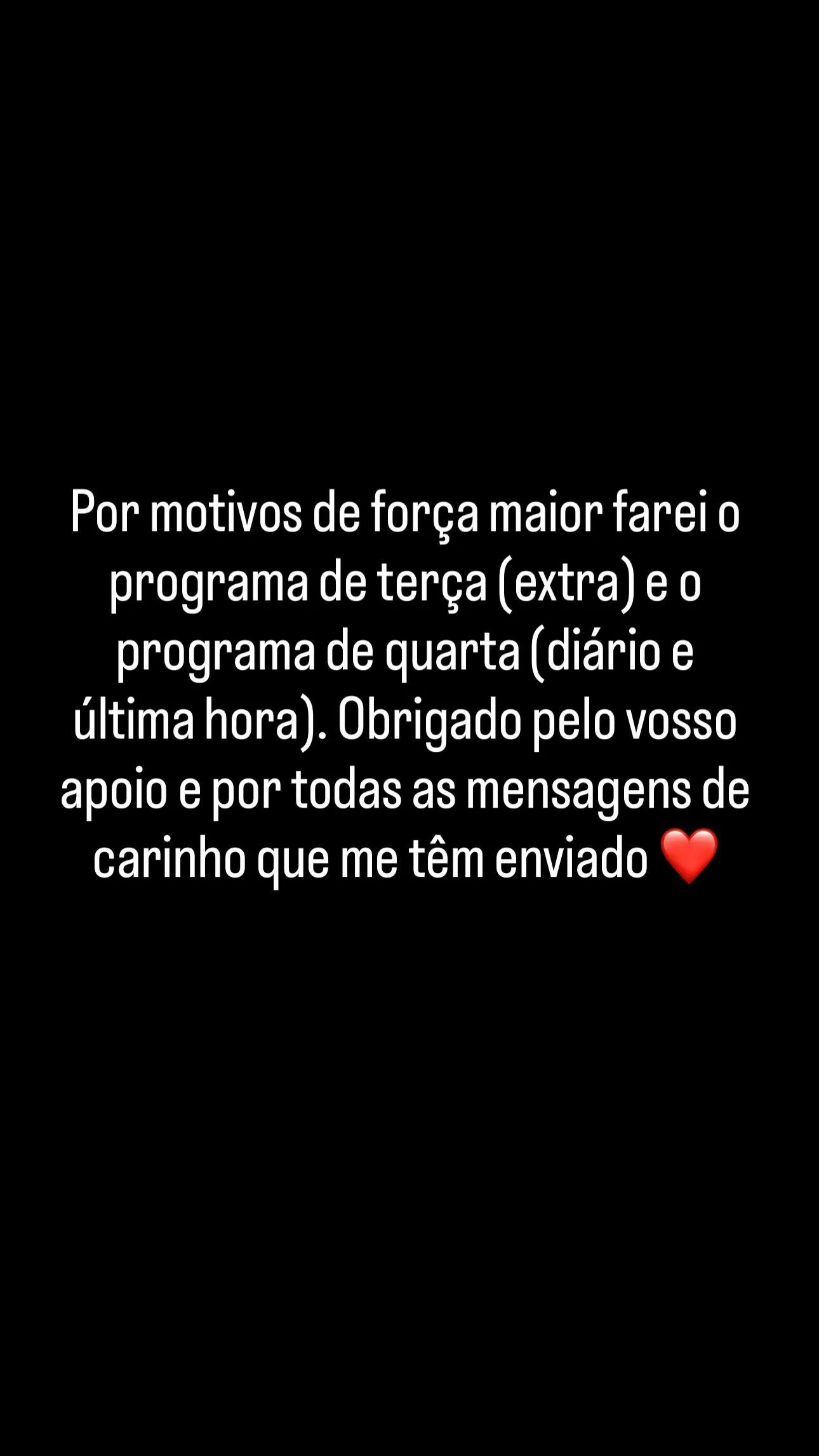 Francisco Monteiro adia regresso à TVI e agradece apoio após separação Francisco Monteiro adia regresso à TVI e agradece apoio após separação