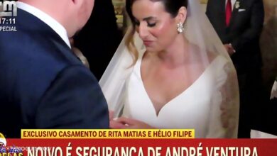 Rita Matias casa-se com segurança de André Ventura. De "Carocha" amarelo e com banho de multidão