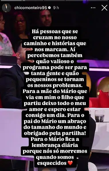 Francisco Monteiro emociona o país com relato de dor: Francisco Monteiro emociona o país com relato de dor: