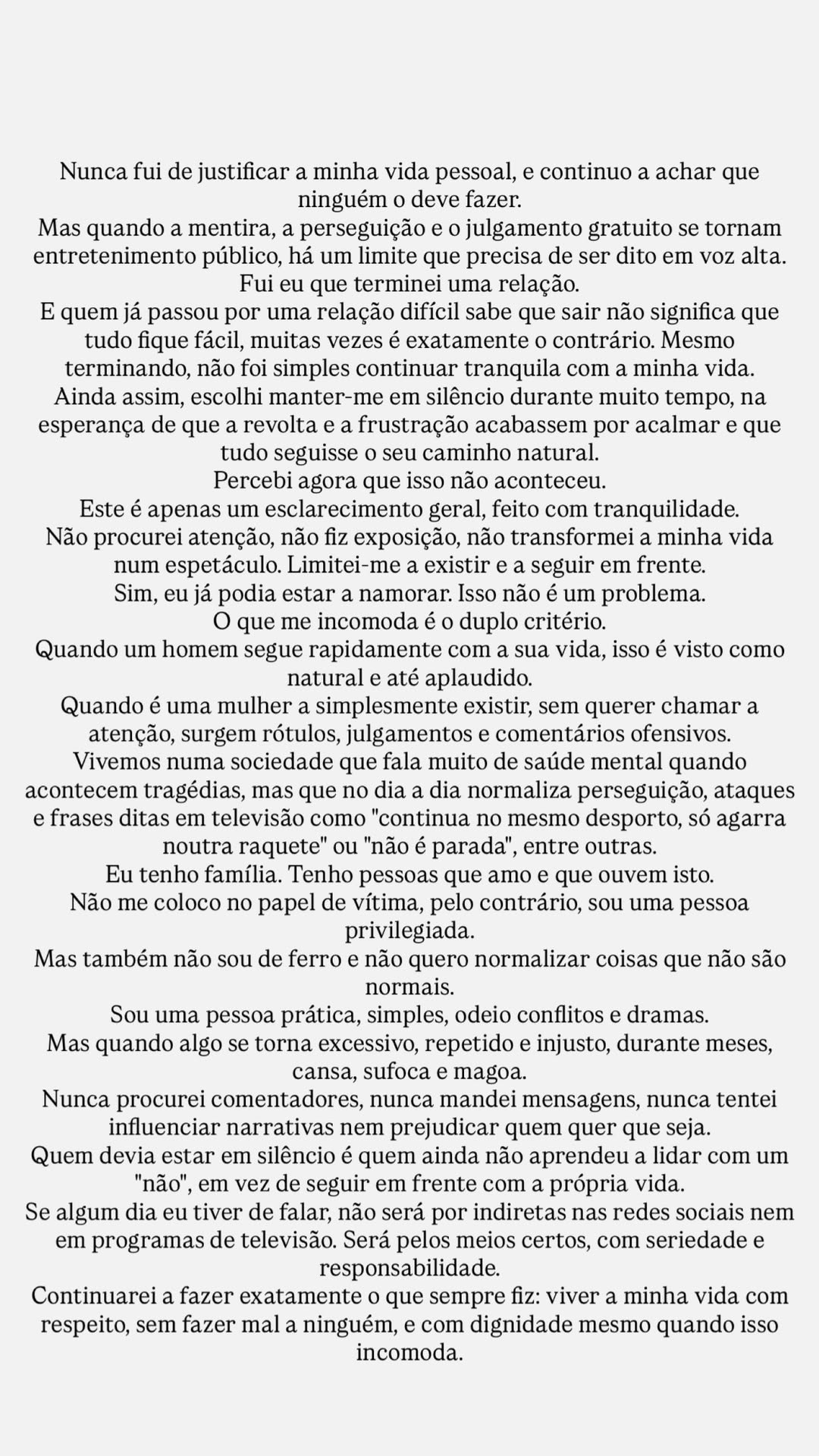 Bárbara Parada ataca "duplo critério" sexista e acusa comentadores de perseguição após separação