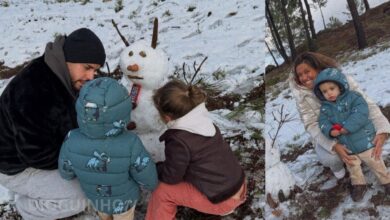 Pedro Jorge e Marisa levam os filhos à neve na Covilhã: "Um dia de muitas risadas"