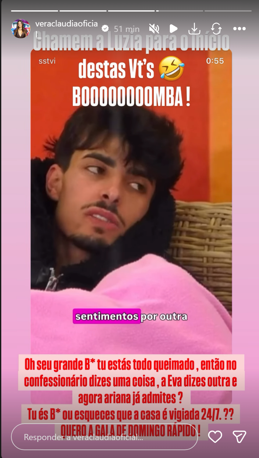 Vera 'Saramaga' do SS9 arrasa Diogo após traição a Eva