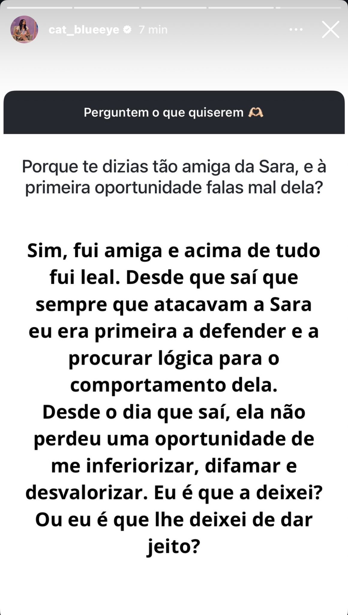 Catarina Quintas abre a boca e faz acusação sobre concorrente do Secret Story 10