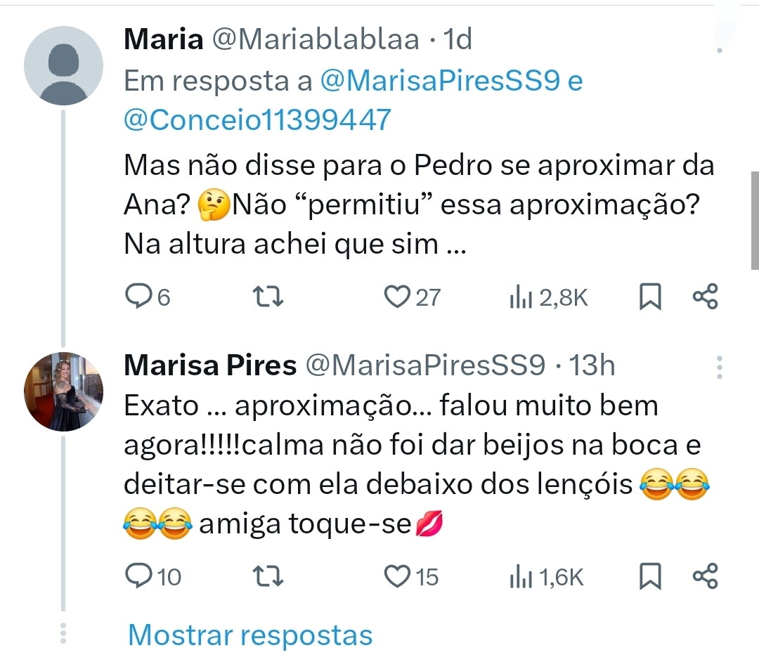 Marisa justifica insinuação criminosa sobre o marido como estratégia após comentário polémico sobre Eva