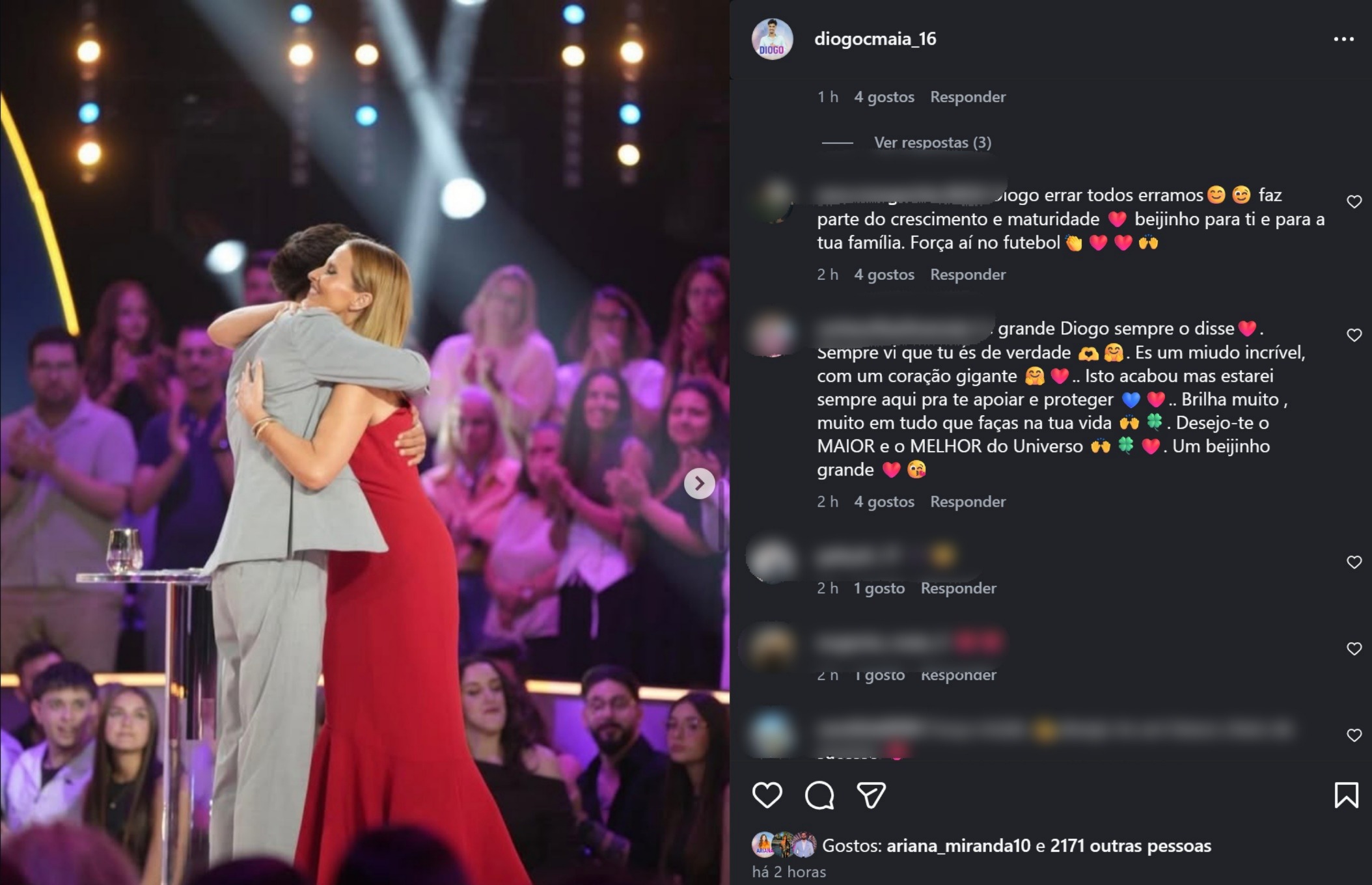 Diogo Maia do SS10 faz confissão ao publico e Ariana Miranda reage