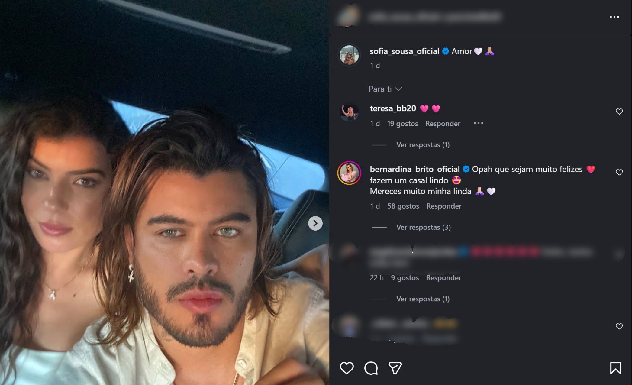 A foto do namorado de Sofia Sousa que está a deixar o público em 'choque'!