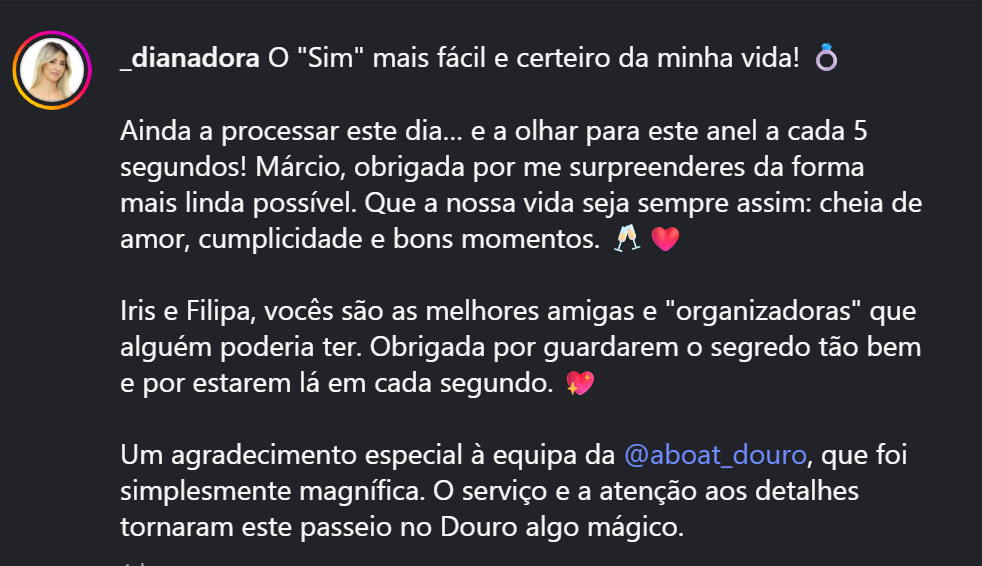 Diana Dora vai casar! Ex-concorrente do SS10 surpreendida com pedido romântico