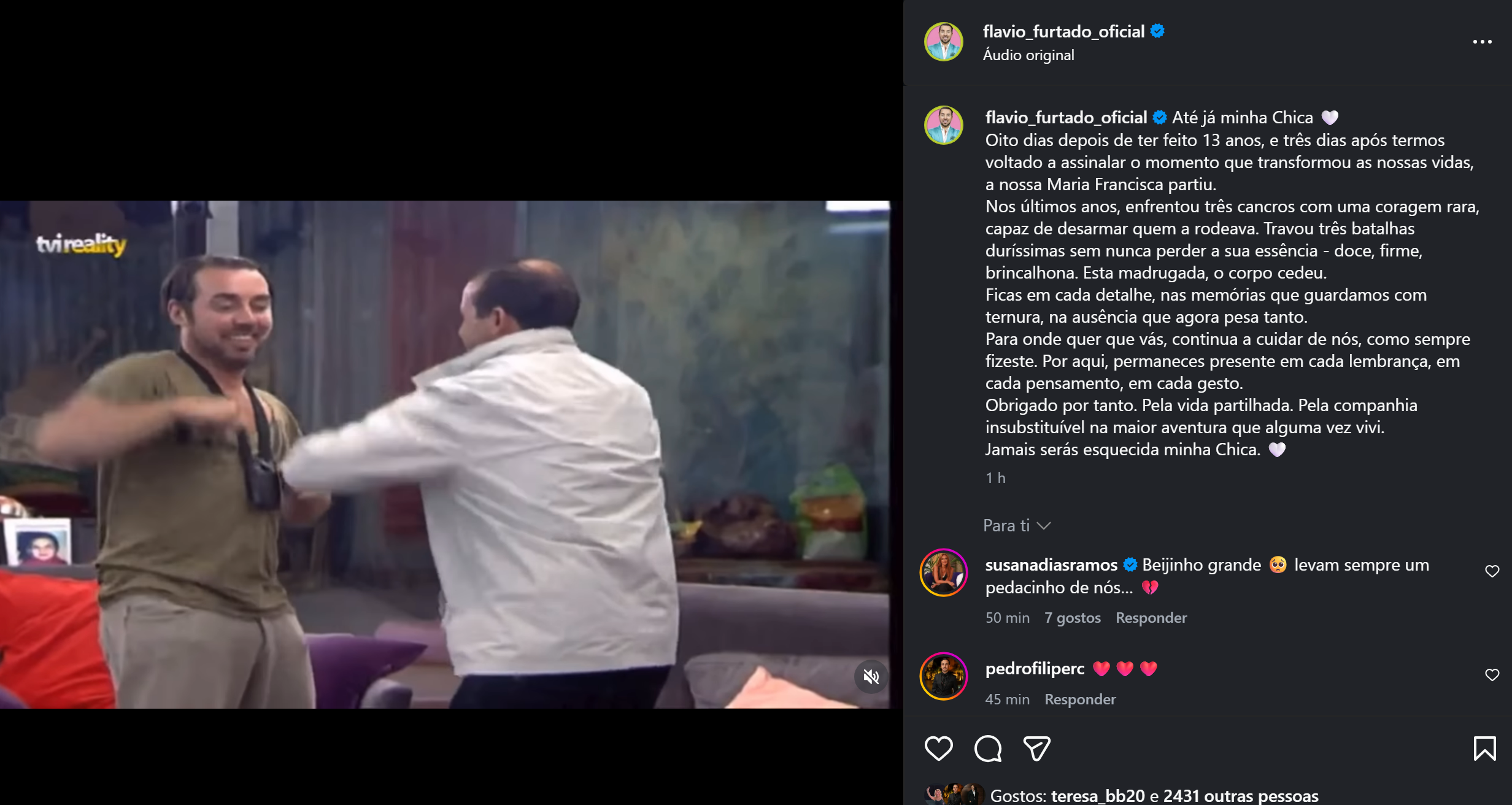 Morreu Maria Francisca, a cadela que conquistou o "Big Brother VIP"