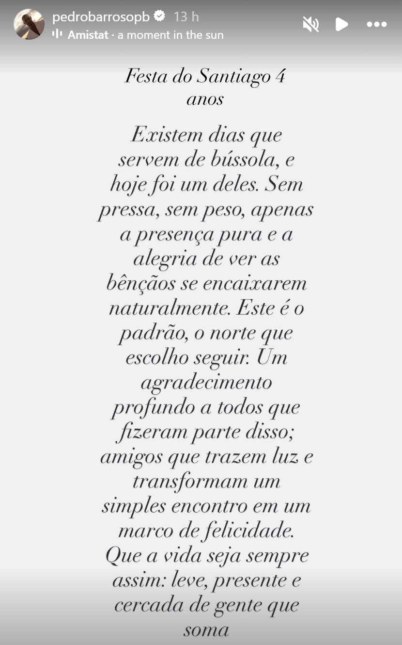 Pedro Barroso celebra 4 anos do filho com festa temática: "Um norte que escolho seguir"