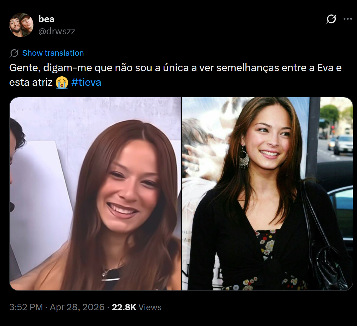 Eva Pais do Secret Story 10 tem uma sósia: Descubra as diferenças entre as duas!