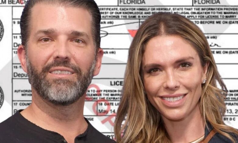 Donald Trump Jr. troca alianças com Bettina Anderson numa cerimónia reservada