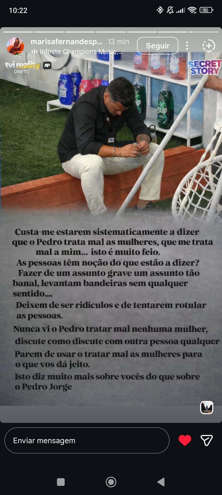 Marisa Pires defende Pedro Jorge no «Desafio Final» após insinuações graves no «SS9»