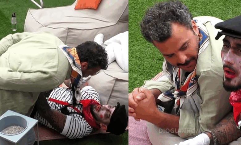 João Ricardo provoca e tenta beijar Afonso Leitão no "Desafio Final"