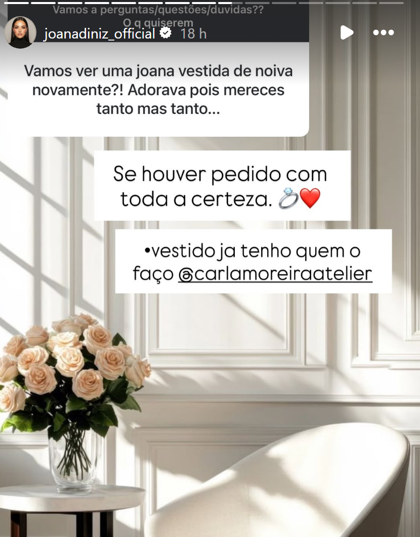 Joana Diniz mostra-se apaixonada e revela planos de casamento e maternidade
