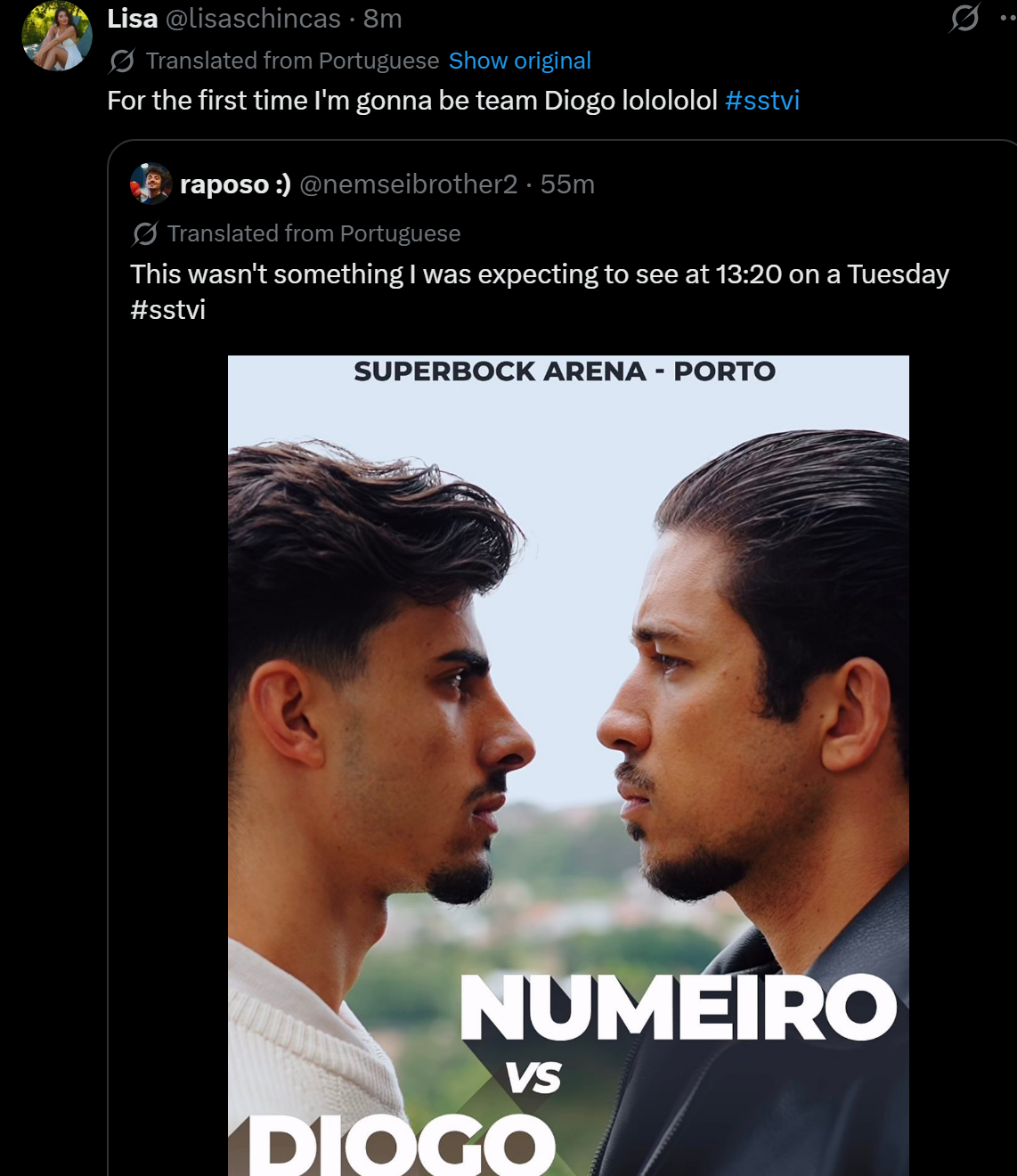 Ex-concorrentes de reality shows reagem ao combate entre Numeiro e Diogo Maia