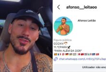 Afonso Leitão perde conta de Instagram após denúncias em massa por publicidade ilegal