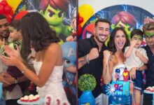 Imagens inéditas: Sara Jesus do Secret Story posa ao lado do pai do seu filho em dia de festa