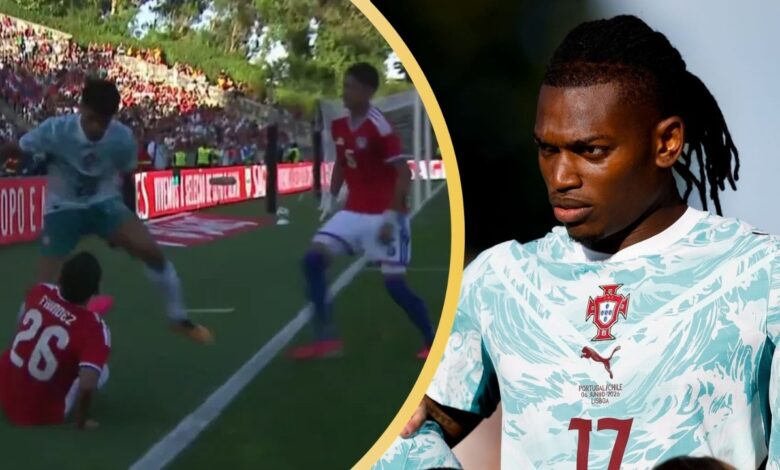 Rafael Leão reage à expulsão frente ao Chile e garantiu "Apenas quis..."