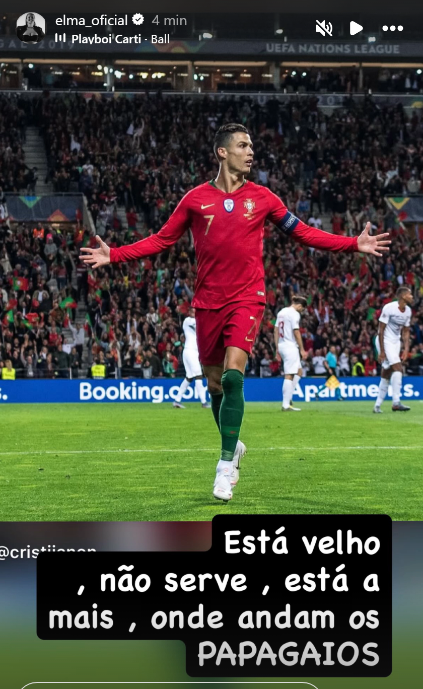 Elma Aveiro reage ao golo de Cristiano Ronaldo no Mundial 2026