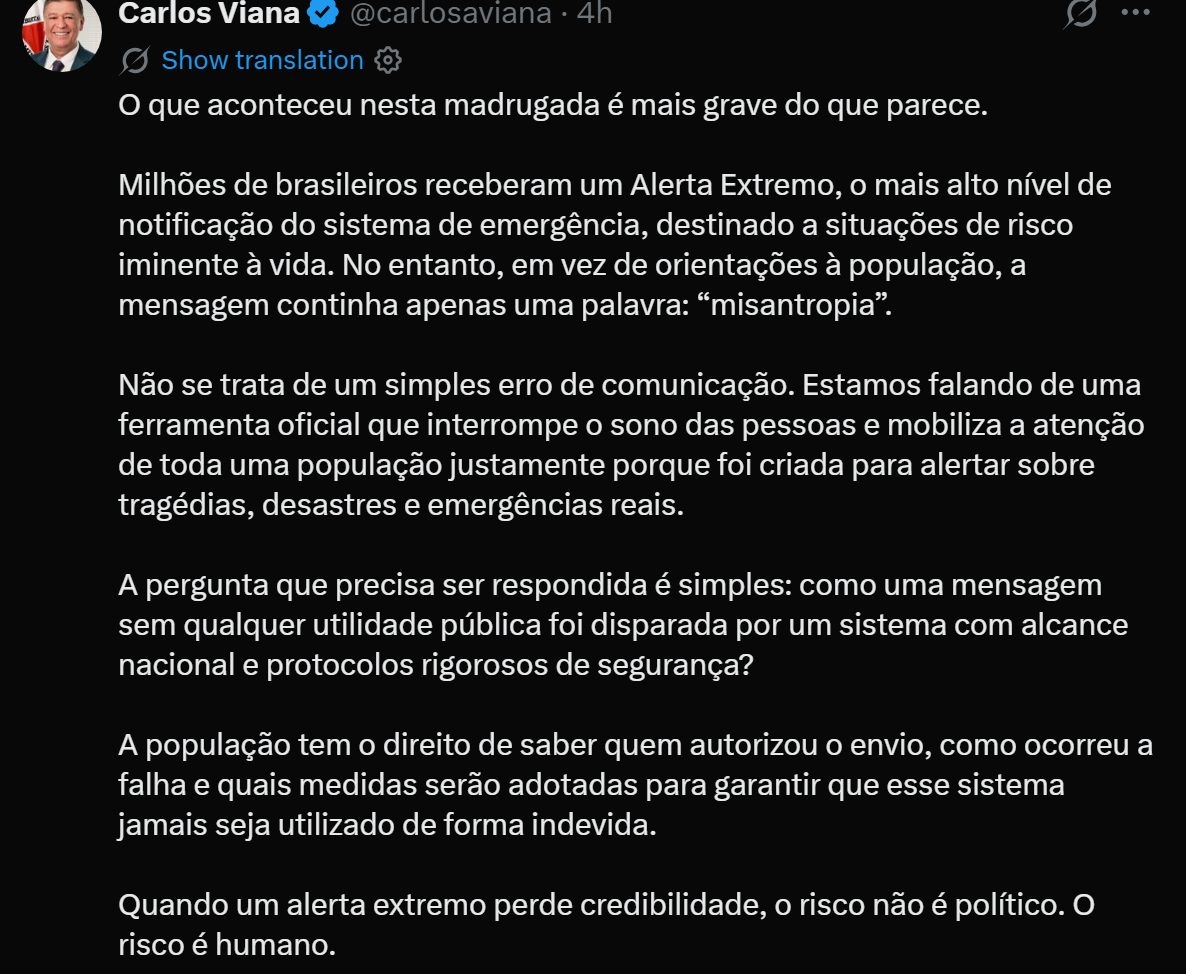 ALERTA EXTREMO falso! Mensagem de "misantropia" deixa Brasil em CHOQUE!