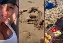 Georgina Rodríguez aproveita dia de praia em Portugal com as crianças