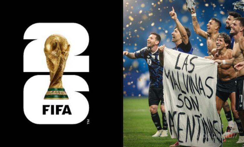 Argentina arrisca castigo da Fifa após jogadores exibirem faixa política em campo