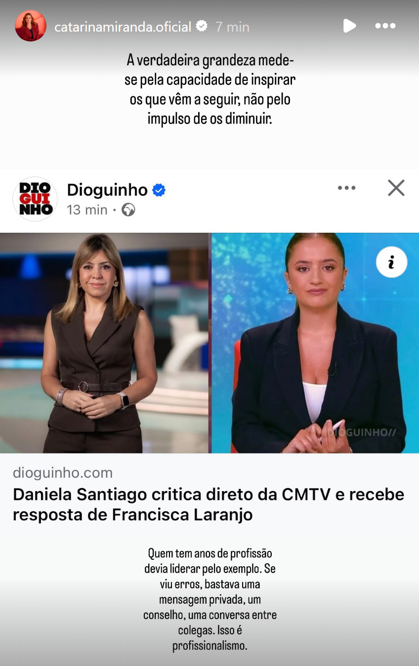 Catarina Miranda arrasa Daniela Santiago após críticas a Francisca Laranjo